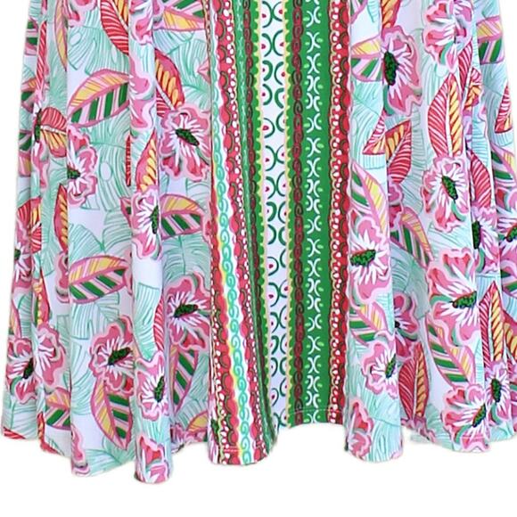 Pappagallo Women's Floral Vibrant Border Print Dress Size Small - Picture 8 of 14